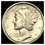 1920-S Silver Mercury Dime CHOICE AU