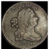 1804 Copper Half Cent NEARLY UNCIRCULATED