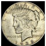 1935-S Silver Peace Dollar LIGHTLY CIRCULATED