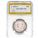 1954-S Franklin Half Dollar PGA MS67
