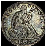 1847-O Silver Half Dollar LIGHTLY CIRCULATED