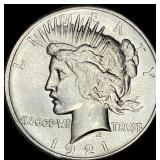 1921 Silver Peace Dollar CLOSELY UNCIRCULATED