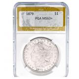 1879 Morgan Silver Dollar PGA MS63+