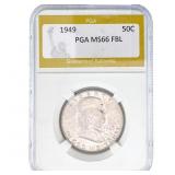 1949 Franklin Half Dollar PGA MS66 FBL