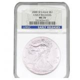 2008-W Silver Eagle NGC MS70