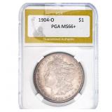 1904-O Morgan Silver Dollar PGA MS66+