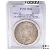 1927 Silver Peace Dollar PCGS MS63