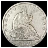 1847 Silver Half Dollar (Seated Liberty)  CLOSELY