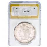 1921 Morgan Silver Dollar PGA MS65