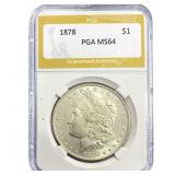 1878 Morgan Silver Dollar PGA MS64