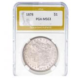 1878 Morgan Silver Dollar PGA MS63