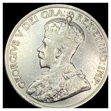 1936 Canada Silver Dollar NEARLY UNCIRCULATED
