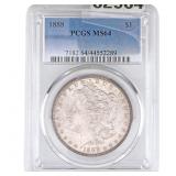 1888 Morgan Silver Dollar PCGS MS64
