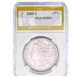 1889-S Morgan Silver Dollar PGA MS64+