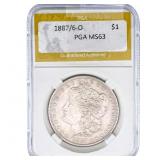 1887/6-O Morgan Silver Dollar PGA MS63