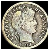 1900-O Silver Barber Dime LIGHTLY CIRCULATED