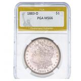 1883-O Morgan Silver Dollar PGA MS66