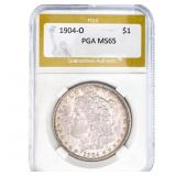 1904-O Morgan Silver Dollar PGA MS65