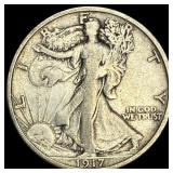 1917-S Silver Walking Liberty Half Dollar ABOUT UN