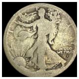 1917-D Silver Walking Liberty Half Dollar NICELY C