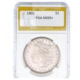 1901 Morgan Silver Dollar PGA MS65+