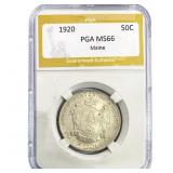 1920 Maine Half Dollar PGA MS66