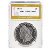1888 Morgan Silver Dollar PGA MS66 DMPL