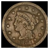 1851 Braided Hair Large Cent NICELY CIRCULATED