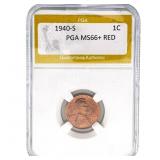 1940-S Wheat Cent PGA MS66+ RED