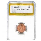 1940-S Wheat Cent PGA MS67 RED