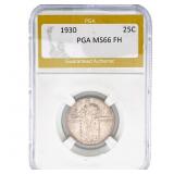 1930 Standing Liberty Quarter PGA MS66 FH