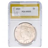 1923 Silver Peace Dollar PGA MS65