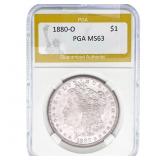 1880-O Morgan Silver Dollar PGA MS63