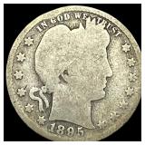 1895-S Silver Barber Quarter NICELY CIRCULATED