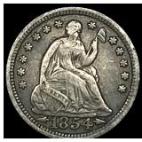 1854 Arrows Seated Liberty Half Dime ABOUT UNCIRCU