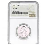 1957 Washington Silver Quarter NGC PF69