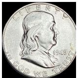 1949 Franklin Silver Half Dollar CHOICE BU