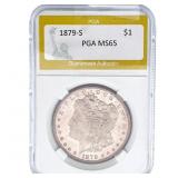 1879-S Morgan Silver Dollar PGA MS65