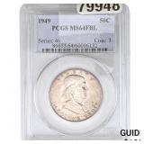 1949 Franklin Half Dollar PCGS MS64 FBL