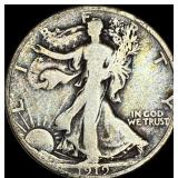 1919-D Silver Walking Liberty Half Dollar NICELY C