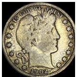1902-O Silver Half Dollar (Barber) LIGHTLY CIRCULA