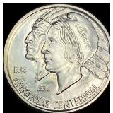 1937 Arkansas Centennial Silver Half Dollar UNCIRC