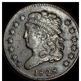 1828 Copper Half Cent CLOSELY UNCIRCULATED