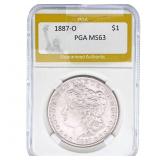1887-O Morgan Silver Dollar PGA MS63