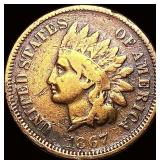1867 Indian Head Cent NICELY CIRCULATED