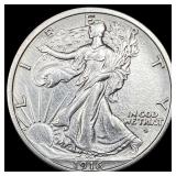 1916-D Silver Walking Liberty Half Dollar  CHOICE