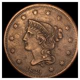 1839 Braided Hair Large Cent CLOSELY  UNCIRCULATE