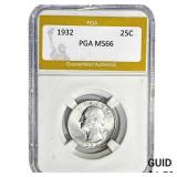 1932 Washington Silver Quarter PGA MS66