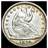 1838 Seated Liberty Half Dime CLOSELY  UNCIRCULAT