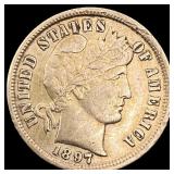 1897 Barber Dime NEARLY UNCIRCULATED